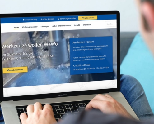 Wewo Werkzeuginstandsetzung Website Relaunch